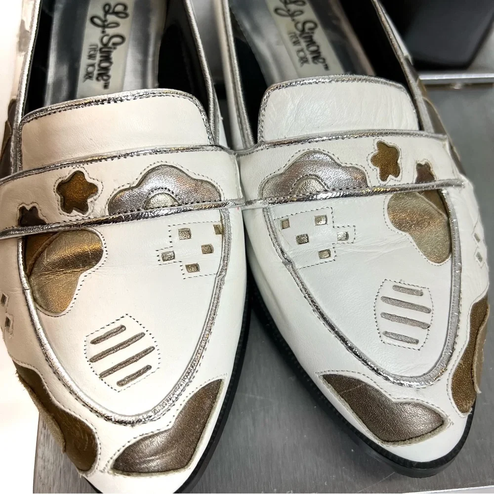 Vintage L J Simone‎ leather flats
